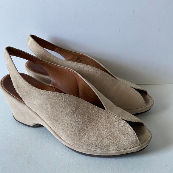 L'Amour Des Pieds Leather Sandals - Odetta Beige Suede‎ Women's Size 9.5 Soft - Picture 2 of 10
